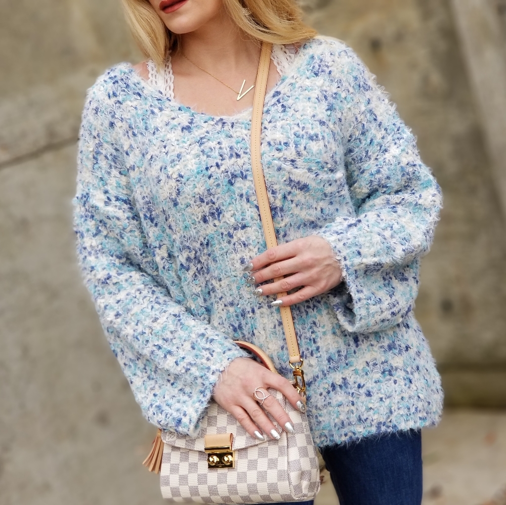 Ultra Soft Blue Sweater - Picture 2 of 5